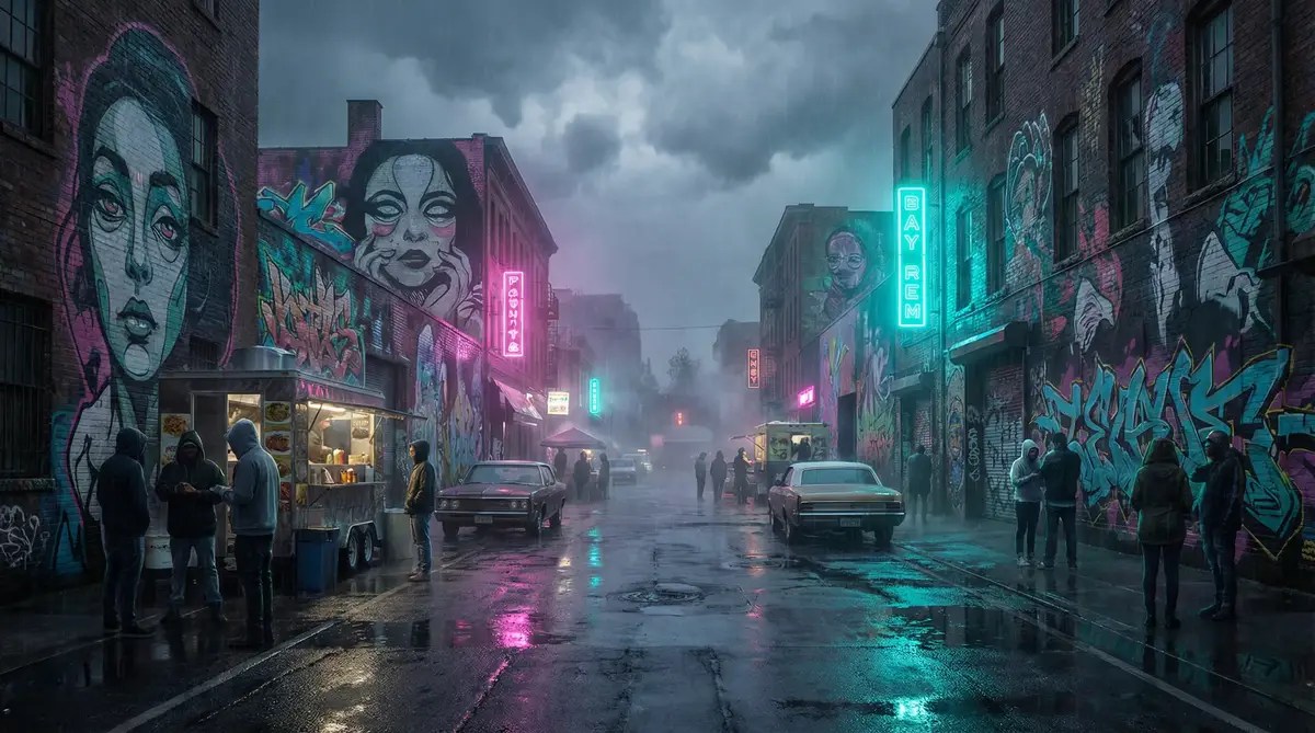 天龙八部跑商 - 雨夜壁画街